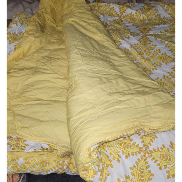 3 Piece, Queen Comforter ,Boho, Cabin, Country,Yellow, Floral - 100% Soft Cotton - Picture 10 of 13